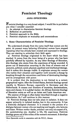 Feminist Theology