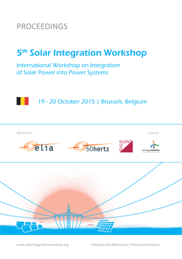5Th International Workshop on Integration of Solar Into Power