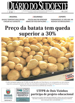 Preço Da Batata Tem Queda Superior a 30% Agência Brasil
