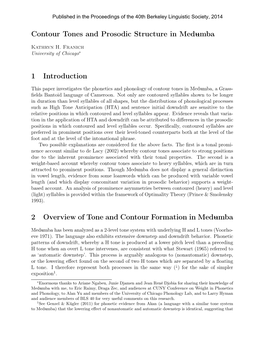 Contour Tones and Prosodic Structure in Medʉmba