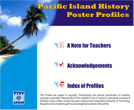 Pacific Island History Poster Profiles