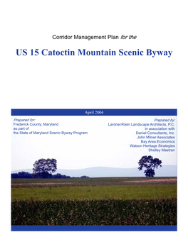 Catoctin Mountain Scenic Byway Plan