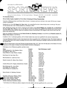 UNIVERSITY of MINNESOTA for Immediate Release Mar. 20, 1995