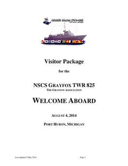 NSCS Grayfox Visitor and Welcome Aboard Package