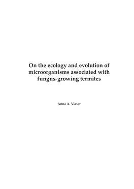 On the Ecology and Evolution of Microorganisms Associated with Fungus-Growing Termites