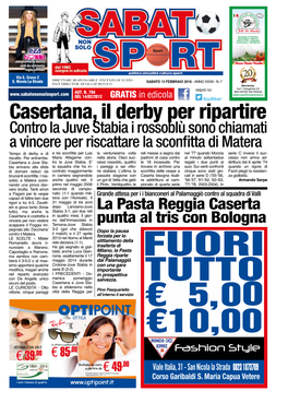 Casertana, Il Derby Per Ripartire