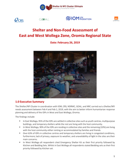 Shelter and Non-Food Assessment of East and West Wollega Zone, Oromia Regional State