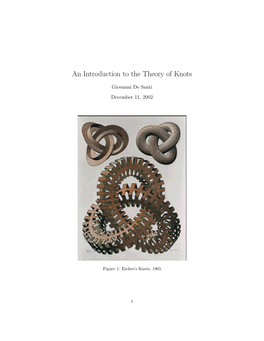 An Introduction to the Theory of Knots