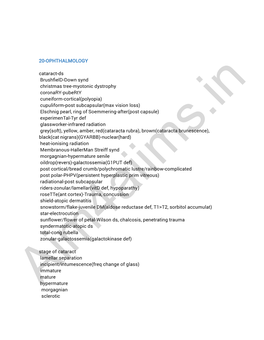 20-OPHTHALMOLOGY Cataract-Ds Brushfield-Down Synd Christmas