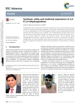 Synthesis, Utility and Medicinal Importance of 1,2- & 1,4