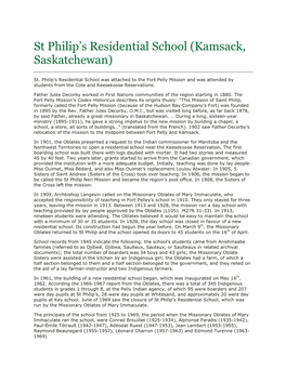 St Philip's Residential School