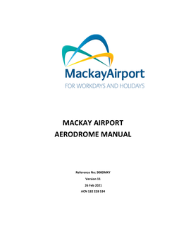 Mackay Airport Aerodrome Manual