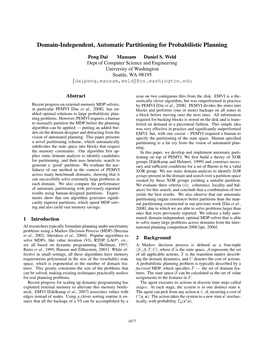 Domain-Independent, Automatic Partitioning for Probabilistic Planning