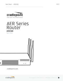AER Series Router AER2100 Spec Sheet