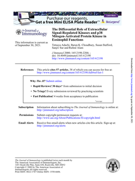 Eosinophil Functions Mitogen-Activated Protein Kinase In