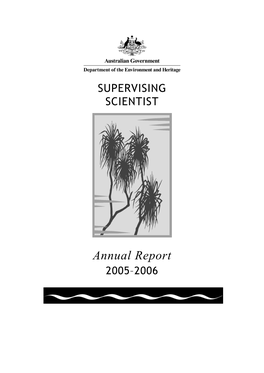 Supervising Scientist Annual Report 2005-2006