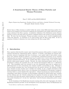 A Semiclassical Kinetic Theory of Dirac Particles and Thomas