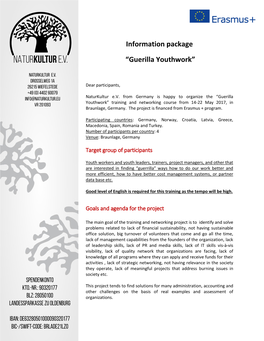 Information Package “Guerilla Youthwork”