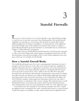 Stateful Firewalls