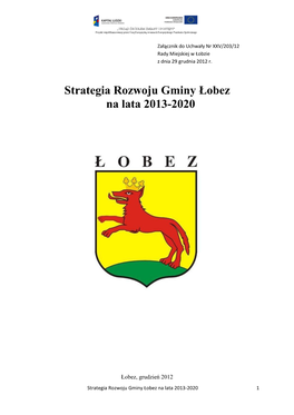 Strategia Rozwoju Gminy Łobez Na Lata 2013-2020