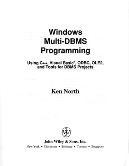 Windows Multi-DBMS Programming