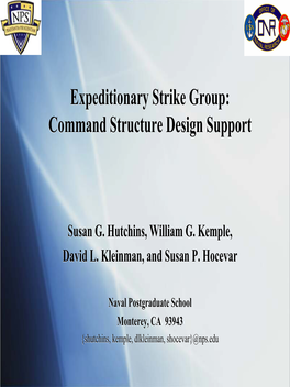 Expeditionary Strike Group: Command Structure Design Support