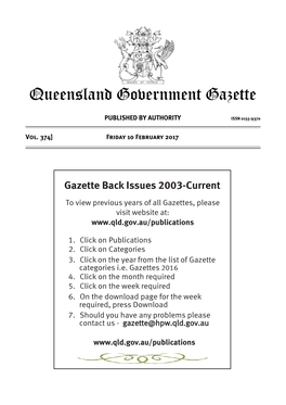 Queensland Government Gazette