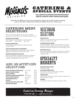 Vegetarian Selections