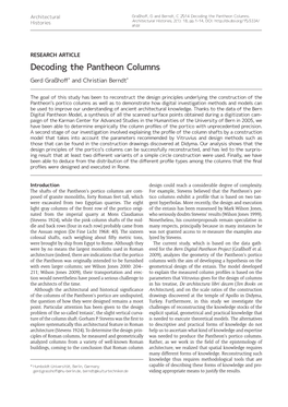 Decoding the Pantheon Columns