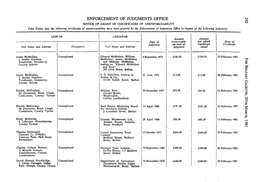 ENFORCEMENT of JUDGMENTS OFFICE W