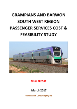 Grampians and Barwon South West Region Passenger Services Cost & Feasibility Study