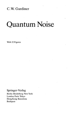 Quantum Noise