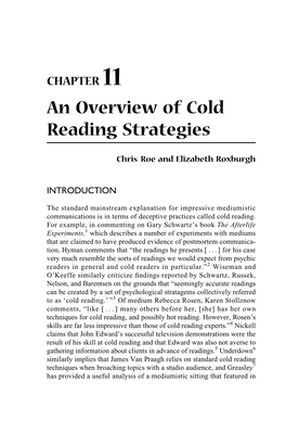An Overview of Cold Reading Strategies