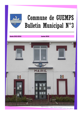 Commune De GUEMPS Bulletin Municipal N°3