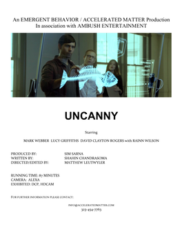 UNCANNY Press Notes Final