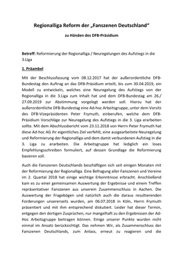 Regionalliga Reform Der Fanszenen Deutschlands.Pdf