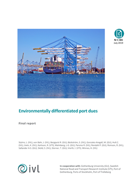Environmentally Differentiated Port Dues