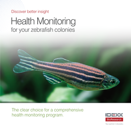 Health Monitoring for Your Zebrafish Colonies