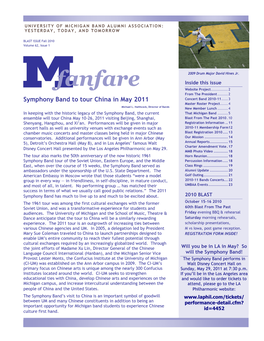 Fanfare Inside This Issue Website Project