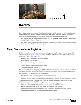 About Cisco Network Registrar