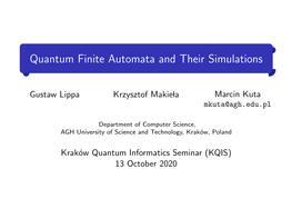 Quantum Finite Automata and Their Simulations