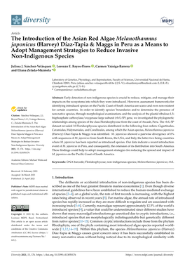 The Introduction of the Asian Red Algae Melanothamnus Japonicus