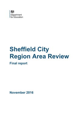 Sheffield City Region Area Review Final Report