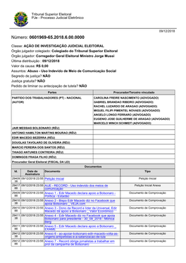 Processo: 0601969-65.2018.6.00.0000