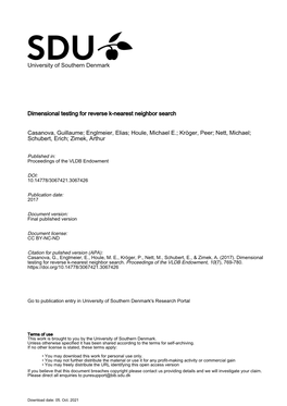 Dimensional Testing for Reverse K-Nearest Neighbor Search