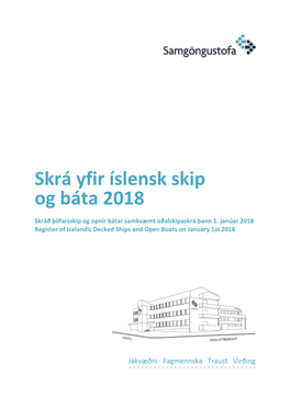 Skrá Yfir Íslensk Skip Og Báta 2018