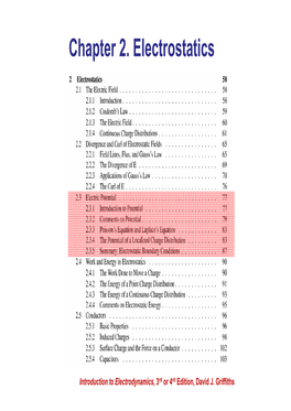 Chapter 2. Electrostatics