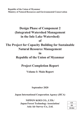 Integrated Watershed Management in the Inle Lake Watershed