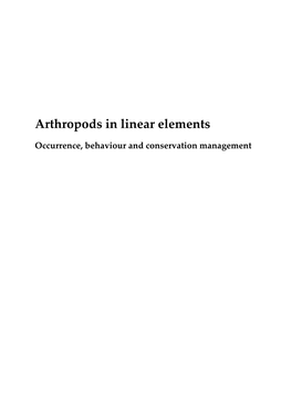 Arthropods in Linear Elements