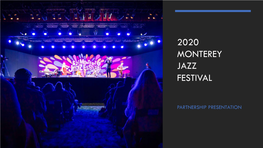 2020 Monterey Jazz Festival